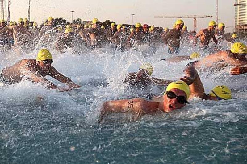 A total of 718 swimmers of vastly differing ages and abilities competed in the races at the Corniche beach during the inaugural Abu Dhabi Swimming Festival at the weekend.