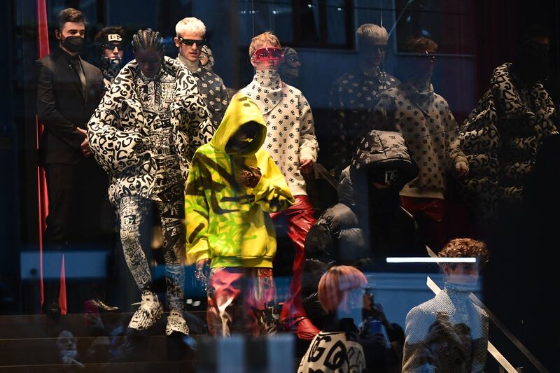 Dolce & Gabbana presented a mix of casual and sartorial styles. AFP