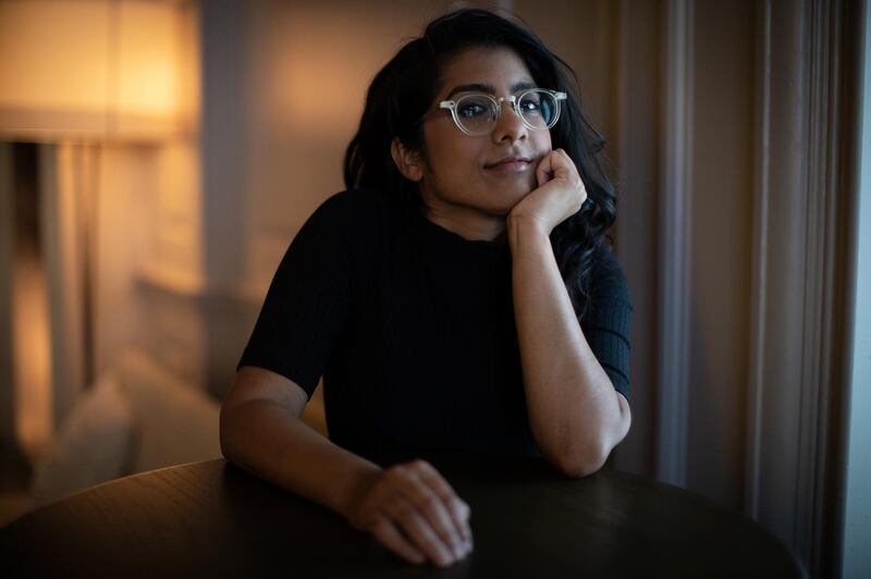 Minhal Baig is the writer-director of "Hala" (shot in Rogers Park), a film about the daughter of Muslim Pakistani immigrants who tries to find her own path during her senior year of high school. (E. Jason Wambsgans/Chicago Tribune/Tribune News Service via Getty Images)