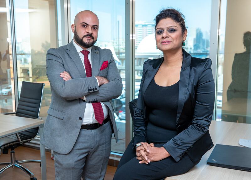Raka Roy (R), partner at Galadari Advocates & Legal Consultants and Eslam Oraif, legal counsel, break down the government announcements that offer extra salary and benefits to UAE citizens taking jobs in the private sector. 