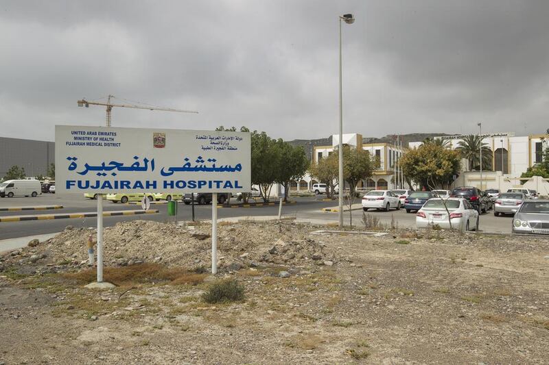 The injured girl was taken to Fujairah hospital. Mona Al Marzooqi / The National