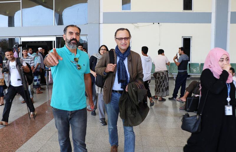 Retired Dutch General Patrick Cammaert, who heads a United Nations advance team tasked with monitoring a ceasefire between the Iranian-aligned Houthi group and Saudi-backed government forces in Yemen's Hodeidah, leaves Aden airport, Yemen December 22, 2018. REUTERS/Fawaz Salman