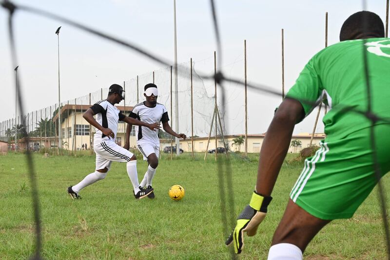 The game is a five-a-side pursuit featuring four blind or visually impaired outfielders and a sighted or visually impaired goalkeeper.