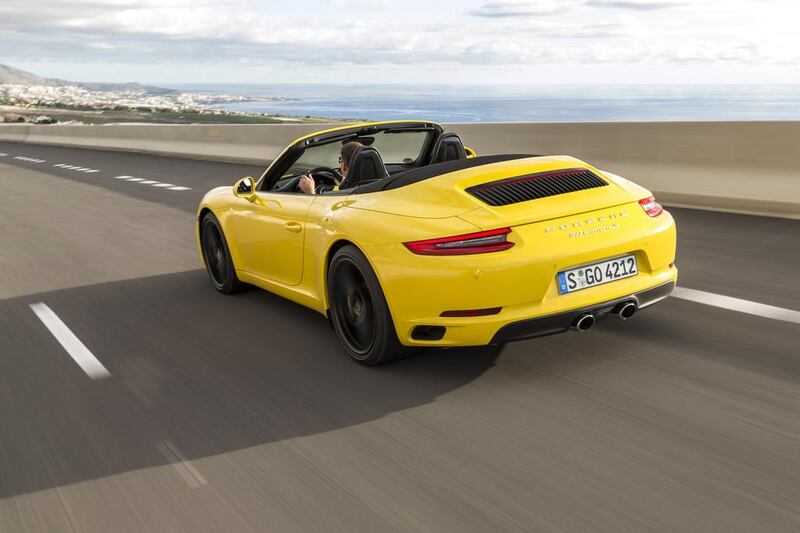 The new 911 Carrera S Cabriolet is put through its paces in Tenerife. The facelifted 991 generation model isn’t radically updated visually, but forgoes forced induction in favour of two turbochargers. Courtesy Porsche