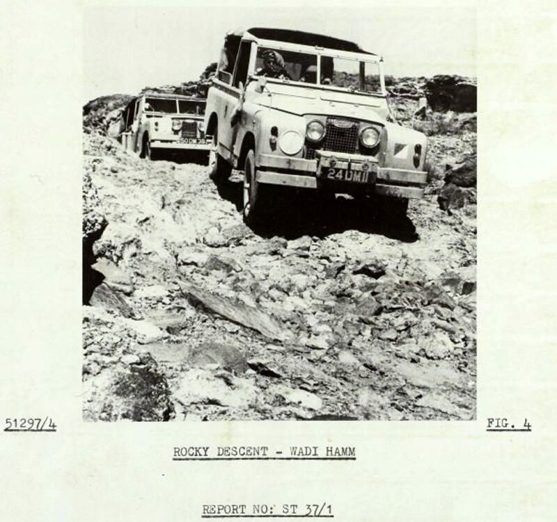 The archive also detailed desert trials of Land Rovers in Abu Dhabi's western region. Photo: Arabian Gulf Digital Archive 