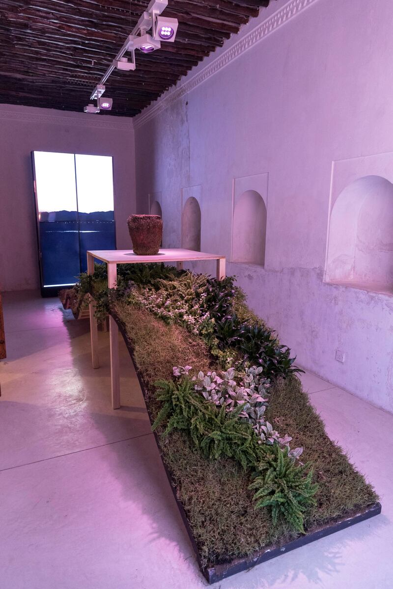 SHARJAH, UNITED ARAB EMIRATES. 30 September 2017. Sharjah Art Foundation opening night for Artists in Residence. Installation by Mahmoud Safadi (Lebanon) titled: An Ecology - Mixed Media Installation. (Photo: Antonie Robertson/The National) Journalist: Nick Leech. Section: Arts & Culture.