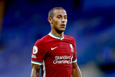 File photo dated 20-09-2020 of Liverpool's Alcantara Thiago during the Premier League match at Stamford Bridge, London. PA Photo. Issue date: Tuesday September 29, 2020. Liverpool midfielder Thiago Alcantara has tested positive for coronavirus, the club have announced. See PA Story SOCCER Liverpool. Photo credit should read: Matt Dunham/PA Wire