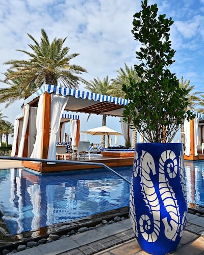 Private pool cabanas will be decorated with Vilebrequin’s iconic prints