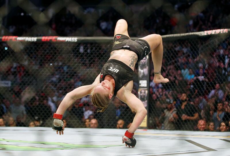 Valentina Shevchenko after her win against Katlyn Chookagian at UFC 247. USA Today