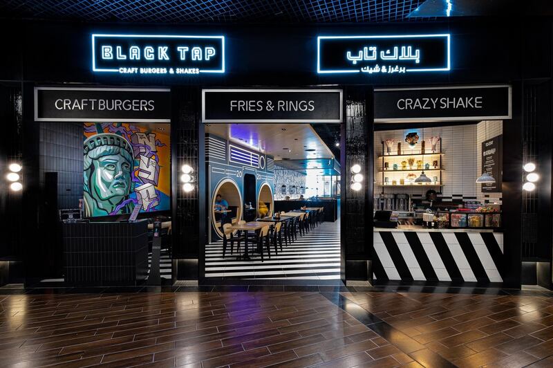 This is the first in-mall outlet for Black Tap. It features two milkshake counters, extended shake options and customisable orders