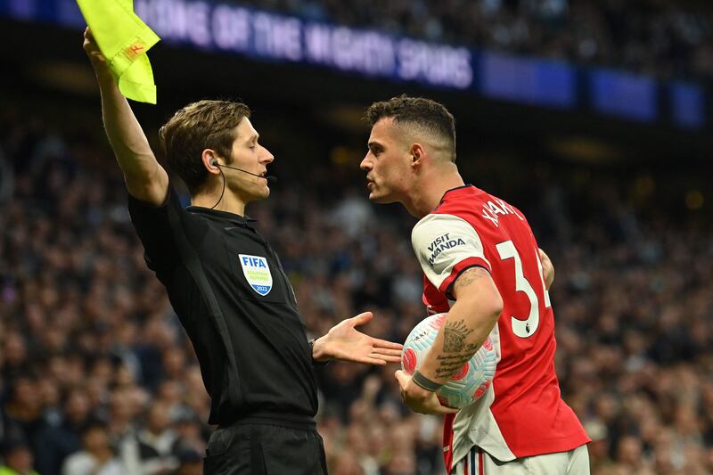 Granit Xhaka - 5: Shot high and wide from way out just before half-hour mark and looked like he was starting to lose his head after Holding’s red card. Ended up in defence due to sending-off and injured teammates. Booked late on which had been coming. AFP