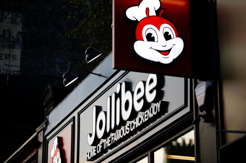 The name sign of the first Jollibee restaurant in the UK is seen, in London, Britain October 20, 2018. REUTERS/Henry Nicholls