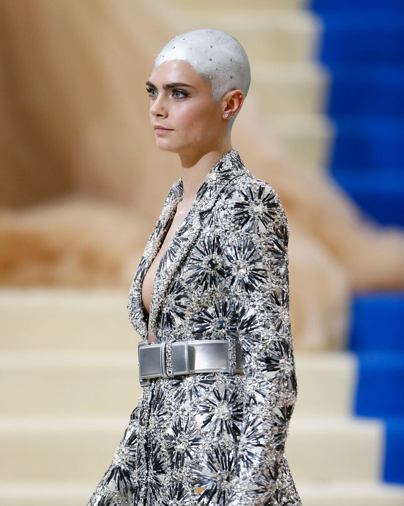 Cara Delevingne shaved her head for the film 'Life in a Year'. AFP
