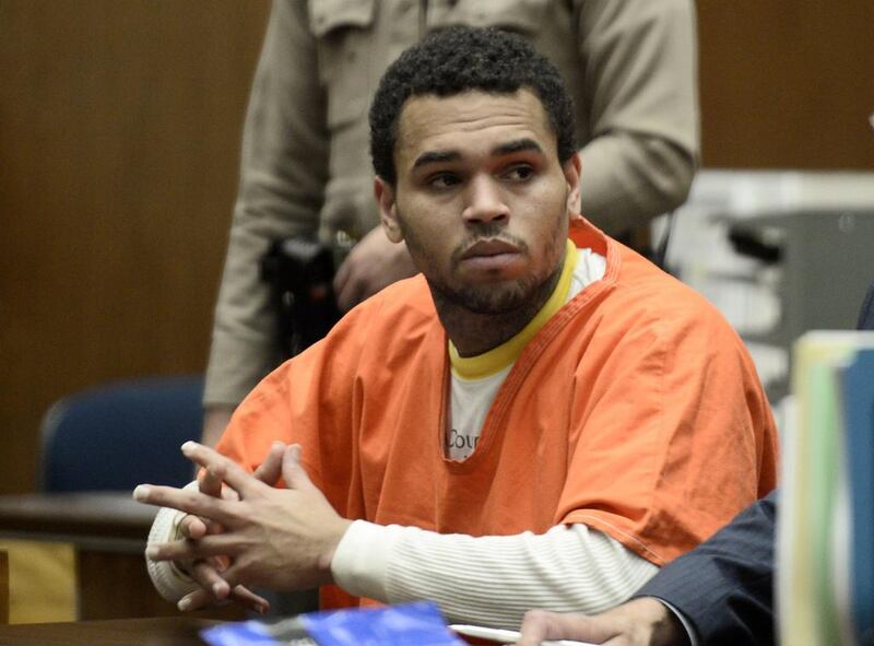 Chris Brown appears in court for a hearing at the Criminal Courts in Los Angeles 9 May, 2014. Reuters