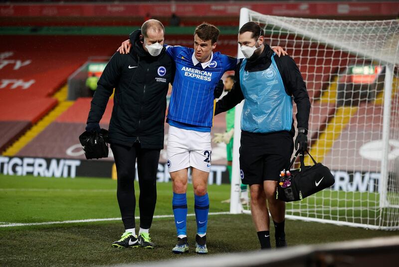 Solly March - 7. The 26-year-old worked the line, helping out at the back and providing the cross that led to the goal. He limped off after 67 minutes and was replaced by Lallana. Reuters