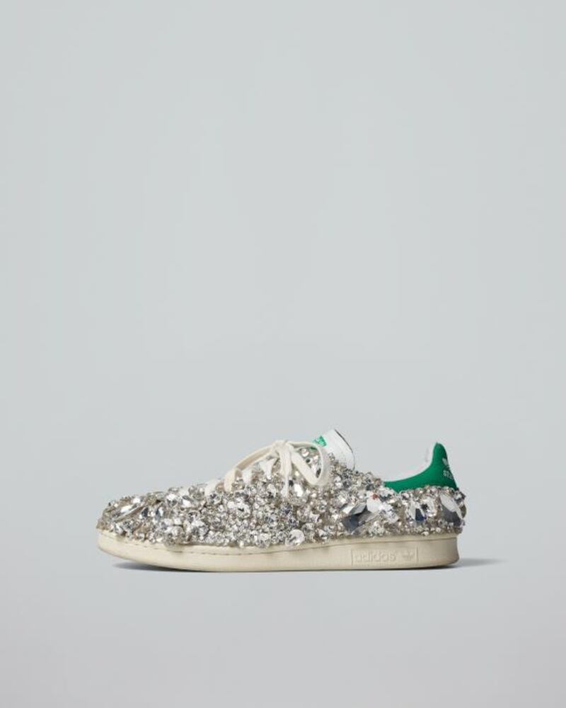 A pair of adidas Stan Smith Swarovski trainers, gifted to Williams by adidas for his 41st birthday. They are decorated with 1600 crystals, and have a reserve price of between $2,500 to $3,500. The highest bid is presently $1,600. 