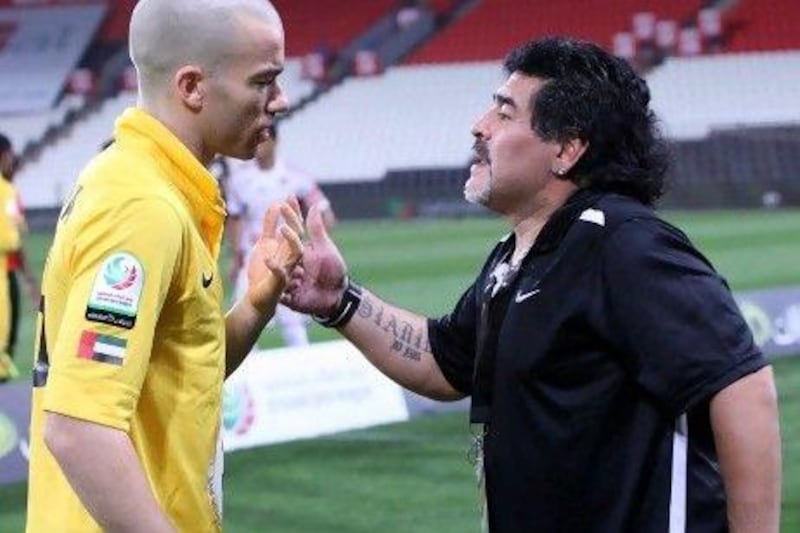 Diego Maradona, right. Ravindranath K / The National