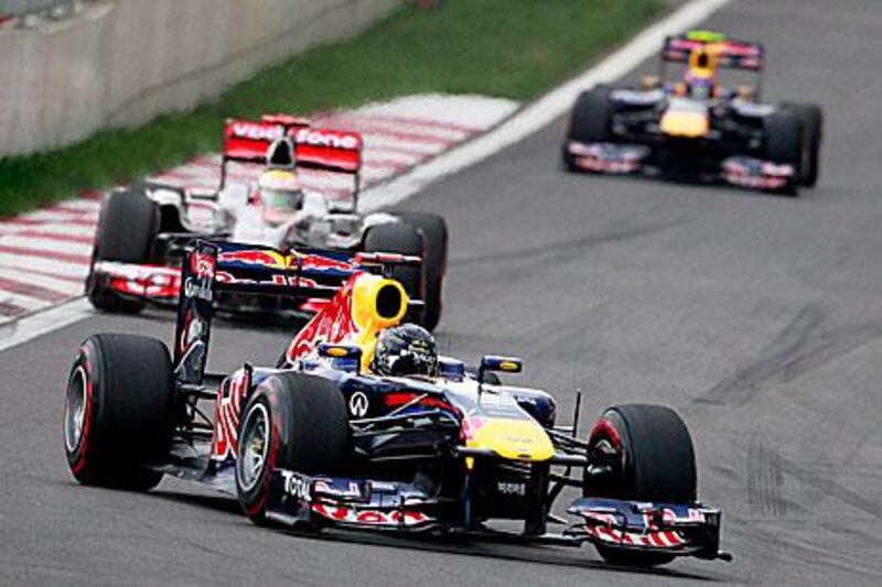 Sebastian Vettel, did not start on pole, but soon took control of the lead in Korea to clinch his 20th grand prix win which helped Red Bull Racing to the constructors' championship.