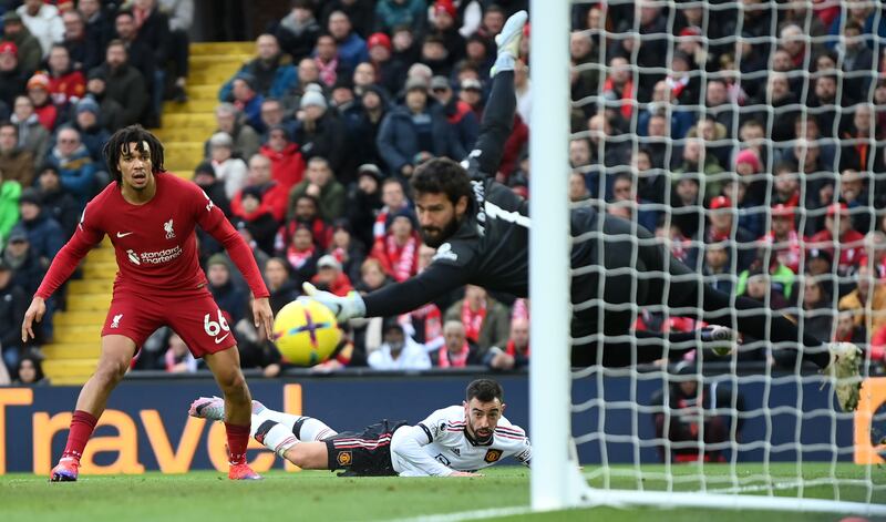 LIVERPOOL PLAYER RATINGS: Alisson - 7. Calm and assured during a relatively even first half. A spectator in the second half as his outfield teammates ran riot at the other end of the pitch. Getty