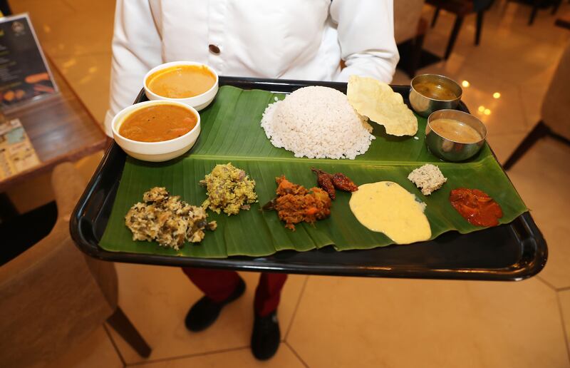 A traditional South Indian meal