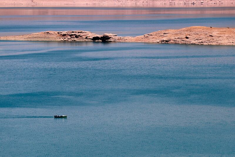 "We are releasing 90 cubic metres per second," the director says. "When the reservoir is full, we release 200 to 250."