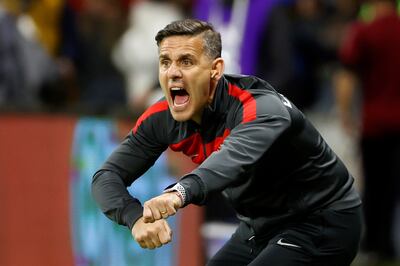 Canada manager John Herdman saw his team finish top of their World Cup qualifying group. EPA