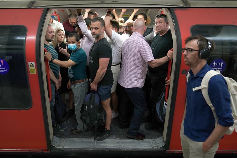 The Tube can be exceptionally uncomfortable during heatwaves in London. PA