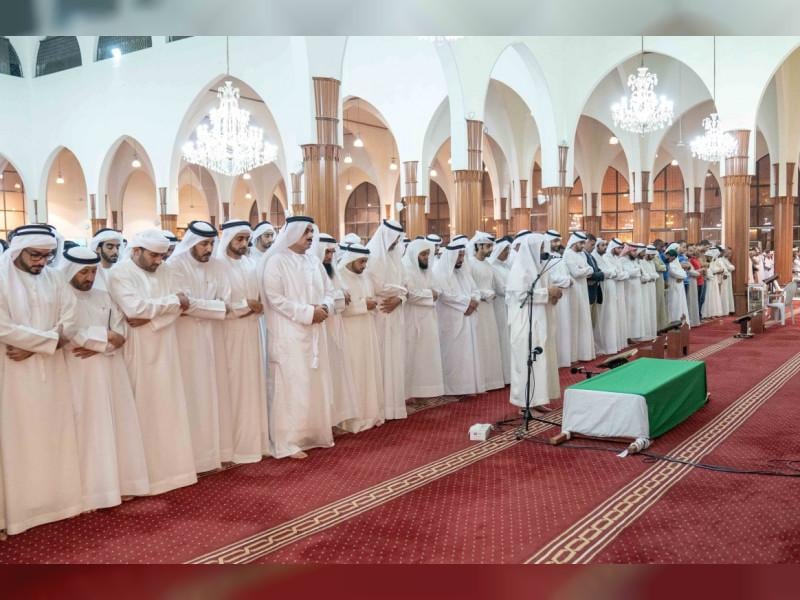 Sheikh Dr Sultan bin Muhammad Al Qasimi, Supreme Council Member and Ruler of Sharjah, prays at King Faisal Mosque in Sharjah on Tuesday evening. Wam