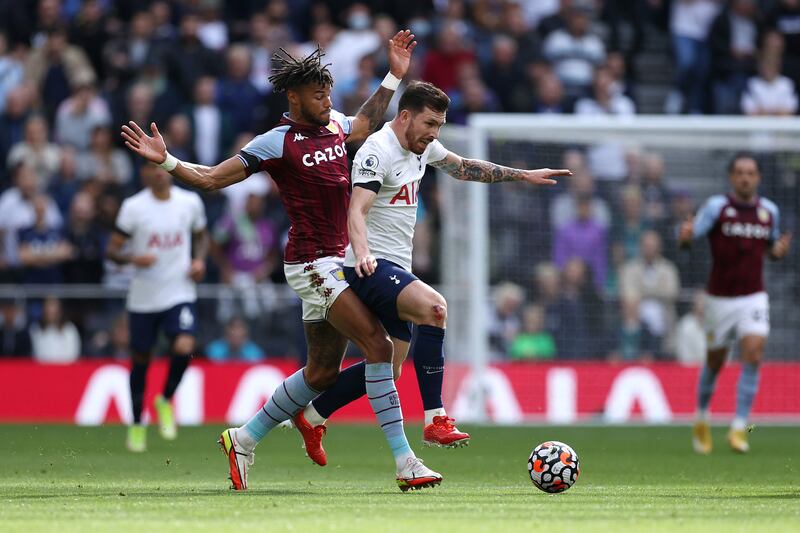 Tyrone Mings – 7. The pick of the Villa defenders and caused a few problems with his aerial prowess in the Spurs box. Getty