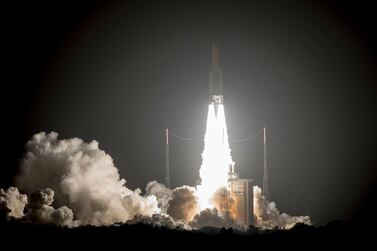An Ariane 5 rocket takes off in Kourou, French Guiana. . EPA
