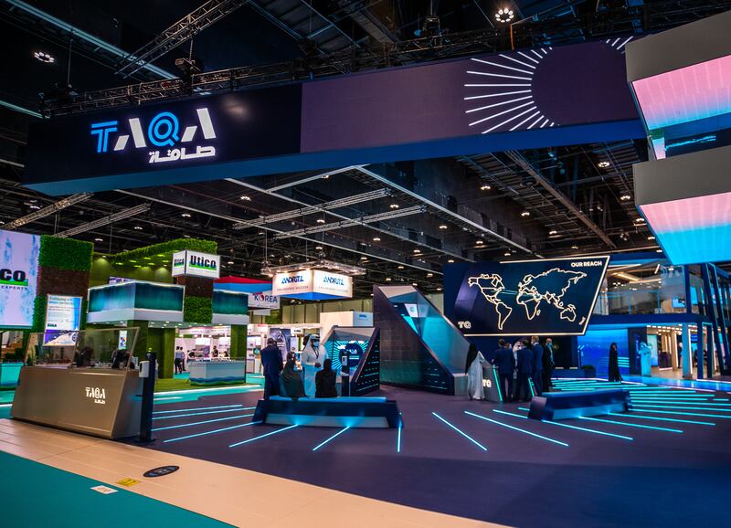 The Taqa display at World Future Energy Summit at Adnec. Victor Besa / The National