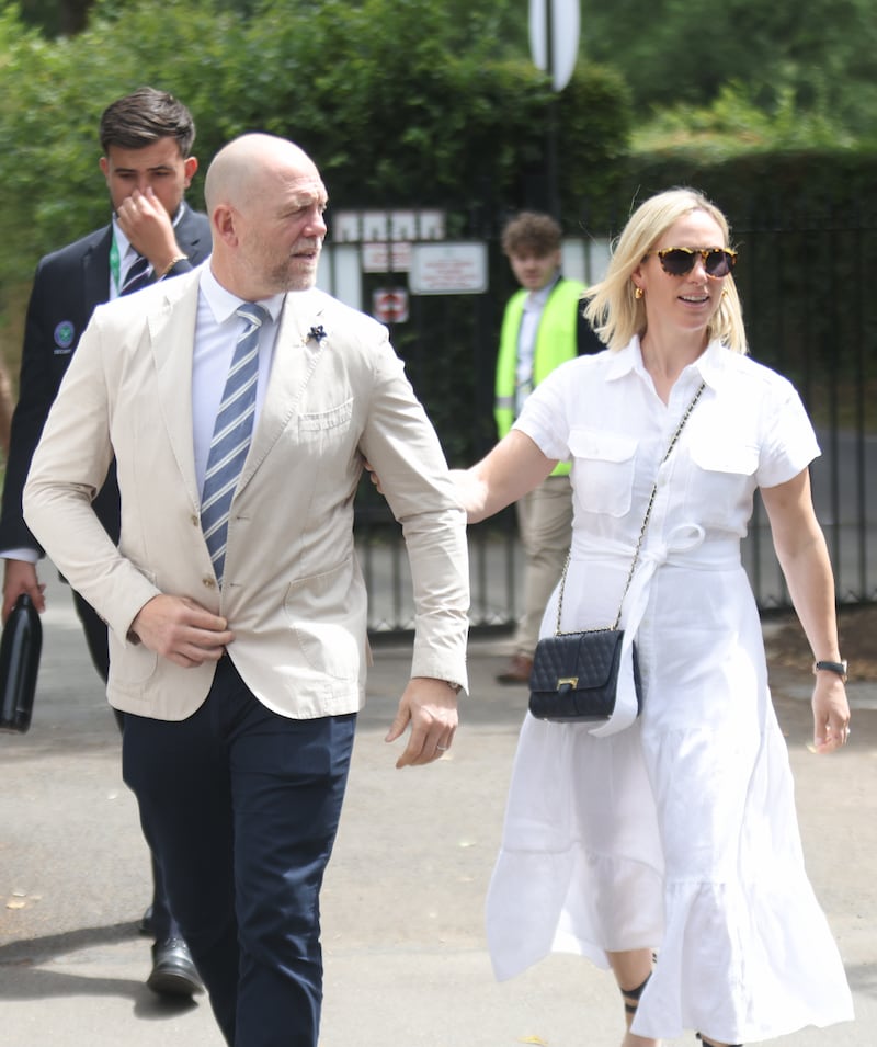 Zara and Mike Tindall arrive at Wimbledon during day two of the 2022 Wimbledon Championships. PA Wire