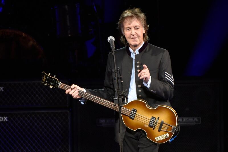 FILE - In this July 26, 2017 file photo, Paul McCartney performs on the One on One Tour at the Hollywood Casino Amphitheatre in Tinley Park, Ill.  The former Beatle announced on social media on Wednesday, June 20, 2018,  that â€œEgypt Stationâ€ will be released on Sept. 7. The title comes from the name of one of McCartneyâ€™s paintings and it will be McCartneyâ€™s first full album since â€œNEWâ€ in 2013.  (Photo by Rob Grabowski/Invision/AP, File)
