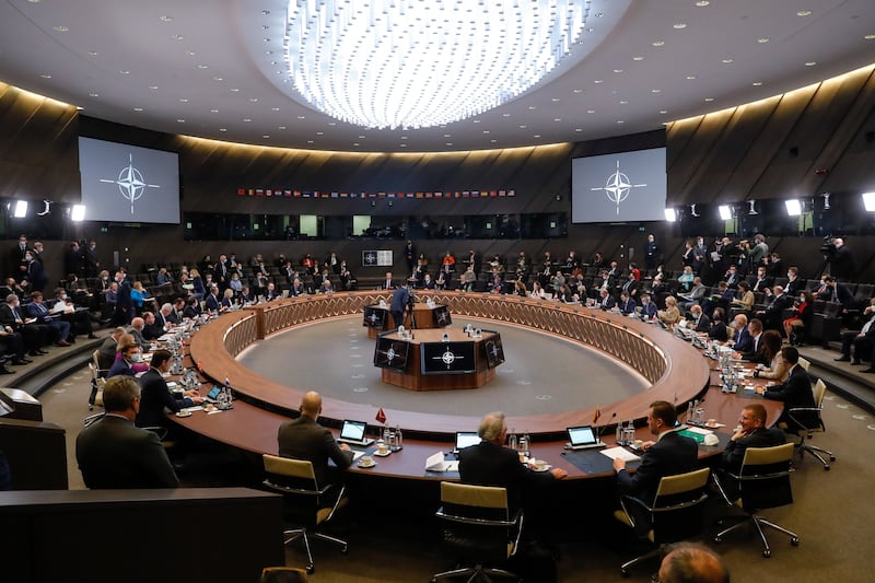 The extraordinary meeting of Nato ministers of foreign affairs about Russian aggression in Ukraine at Nato headquarters in Brussels, Belgium. EPA