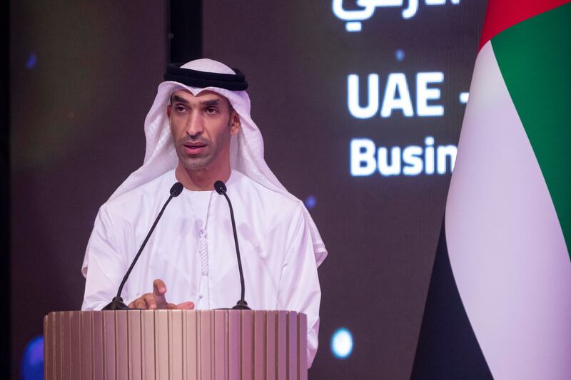 Energy transition and renewables investments are a key part of the UAE's comprehensive economic partnership agreements, said Dr Thani Al Zeyoudi, Minister of State for Foreign Trade. Antonie Robertson / The National