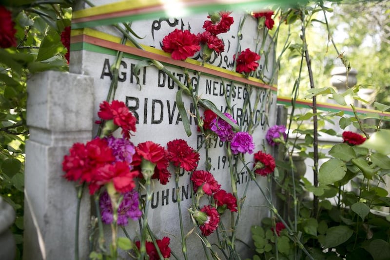 The grave of Rıdvan Karakoç in Istanbul’s Gazi cemetery. Unlike Karakoç’s family, thousands of others are still seeking closure over the forced disappearances. Caleb Lauer