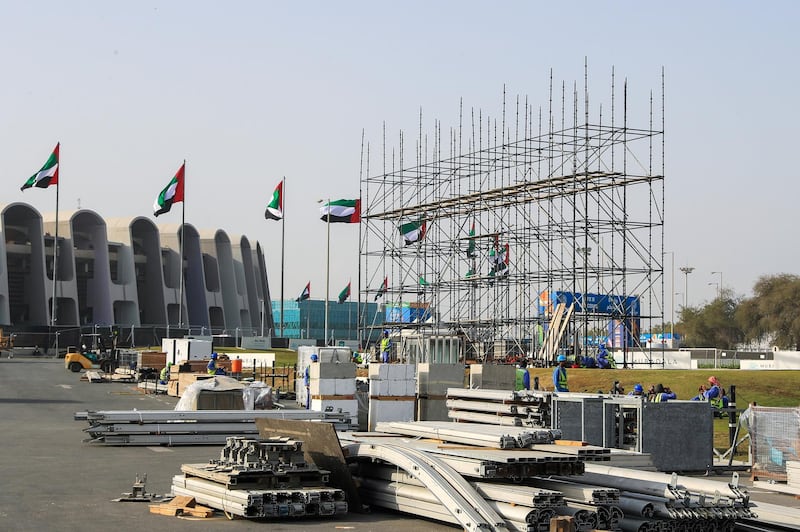 Abu Dhabi, U.A.E., January 30, 2019.  
Pope Francis preparations at Zayed Sports City.
Victor Besa / The National
Section:  NA
Reporter: