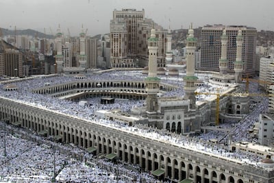 Muslims gather at the Grand Mosque in Makkah. AFP