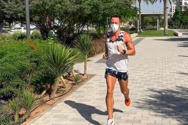 Lee Ryan, captain of Adidas Runners Dubai, shares his tips for running in a face mask. Courtesy Lee Ryan