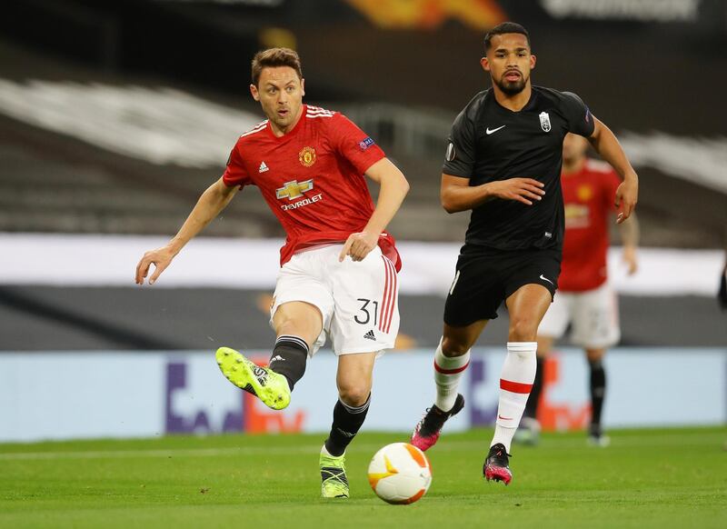 Nemanja Matic 7. Beautiful lofted pass to Fernandes after 33 which was volleyed over from close range. More touches – 100 – than any other player on the pitch. Fine playing in games like this. Reuters