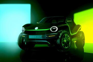 Volkswagen unveiled the new, electric ID Buggy at Geneva International Motor Show. AP 