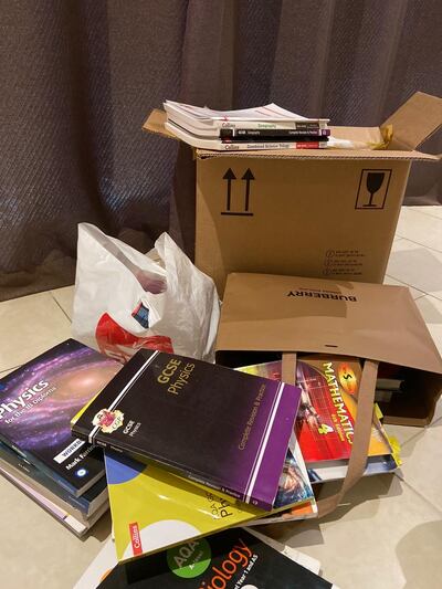 Most of the textbooks are stored in Mehul Advani's home and are in mint condition. Courtesy Mehul Advani 