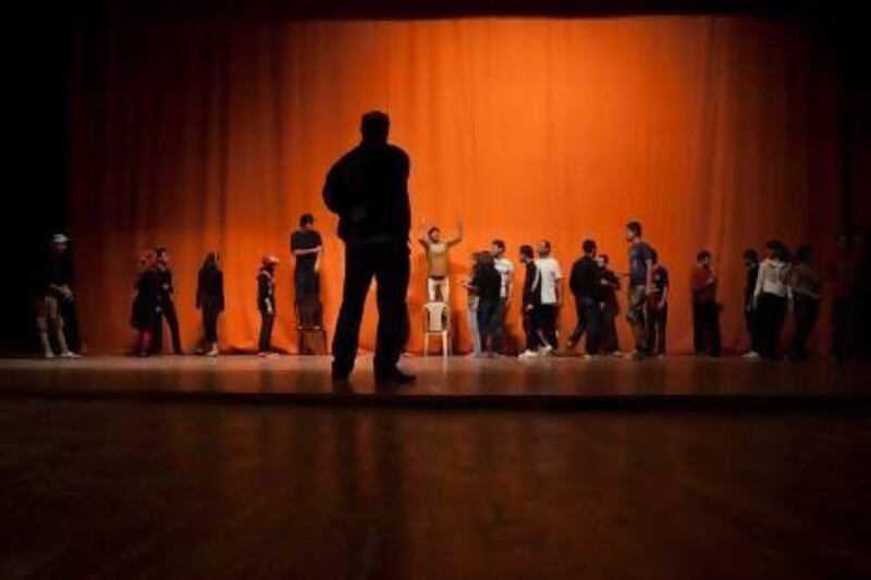 Qassim Zeidan is directing a play with drama students at the Iraqi National Theatre about the resilience of Baghdad.