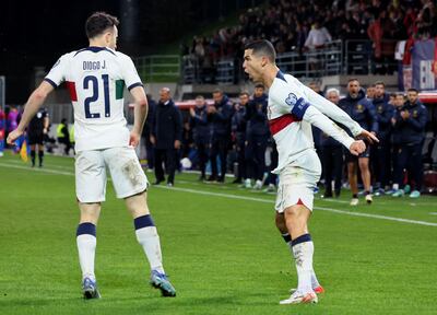 Cristiano Ronaldo scored Portugal's first goal against Liechtenstein. Reuters