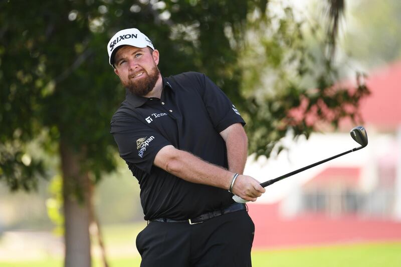 Shane Lowry of Ireland plays a shot during practice. Getty Images