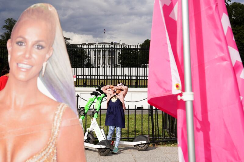 A 'Free Britney' demonstration was held on the Ellipse, near the White House, in Washington on October 23, 2021. Reuters