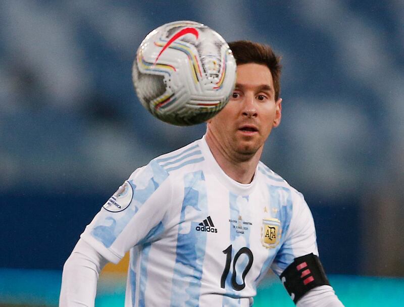 Argentina's Lionel Messi in action. Reuters