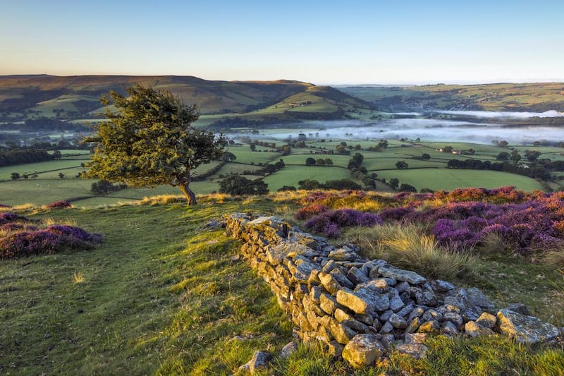 An early-morning view across the Hope Valley in the Peak District National Park, which is Britain’s oldest national park. Getty Images