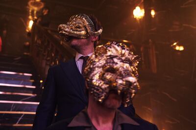 Masked 'VIPs' watch the deadly sports in 'Squid Game'. Photo: Netflix
