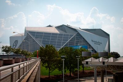 The Mercedes-Benz Stadium in Atlanta where Kanye West is holed up as he finishes his 10th album 'Donda'. AP